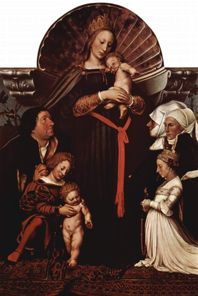Madonna del sindaco di Basilea Jakob Meyer (Madonna di Darmstadt), con ritratti dei donatori da Hans Holbein